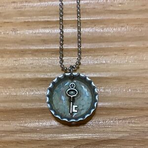 Key Bottle Cap Necklace